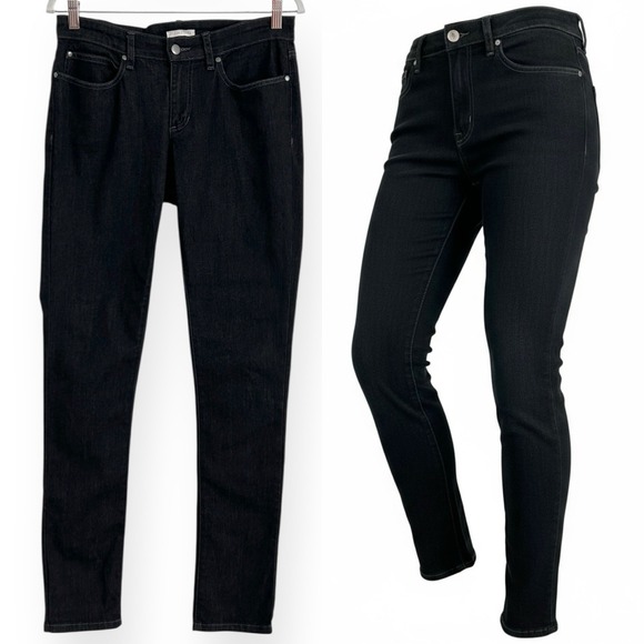 Eileen Fisher Denim - Eileen Fisher Women Size 6 Black Organic Cotton Skinny Legs Stretch Denim Jeans